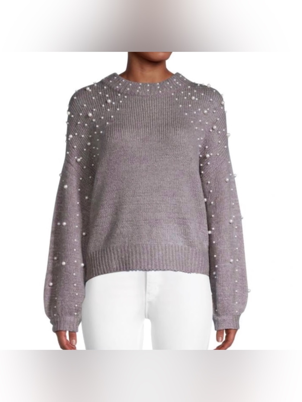 Cliché Grey Pearl Sweater Size Medium